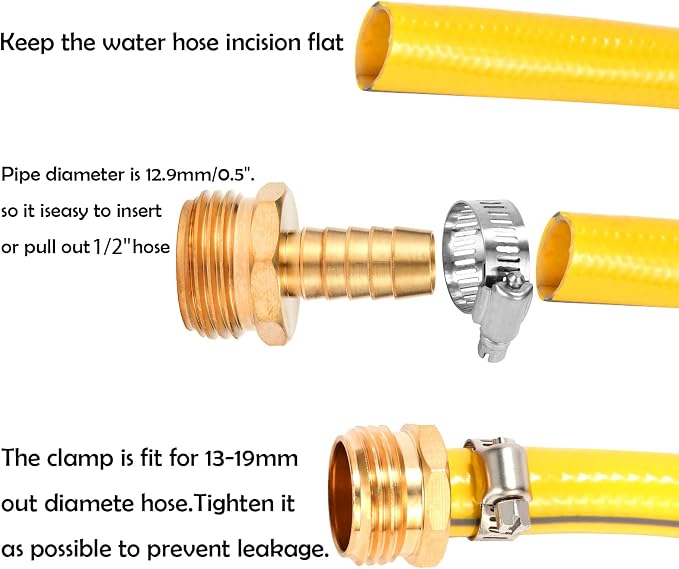 Brass Garden Hose Connector Repair Mender Kit - Image 3