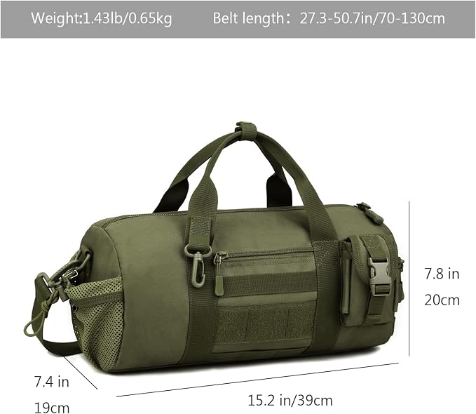 ArcEnCiel Small Tactical Duffle Bag Men Gym Pack Military Molle Shoulder Bags - Image 2