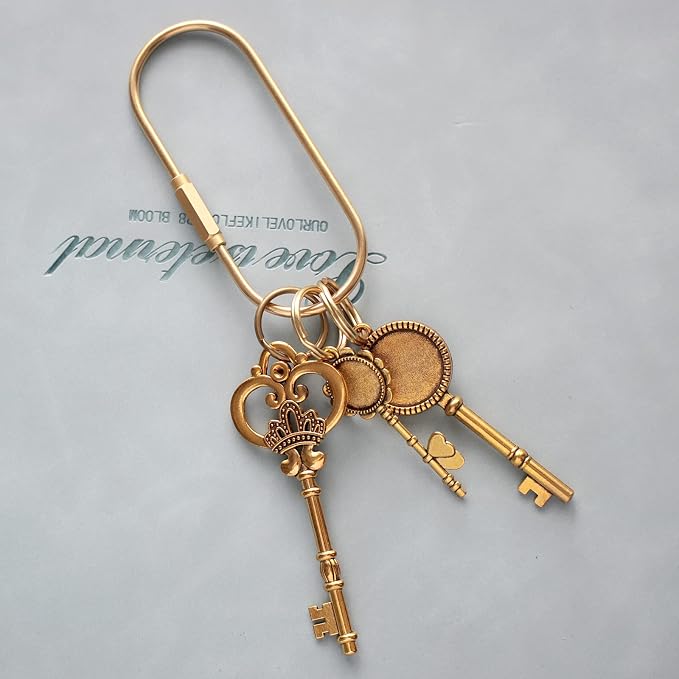 CMVFYL Gold Brass Key Rings, Purse Bag Charms - Image 9