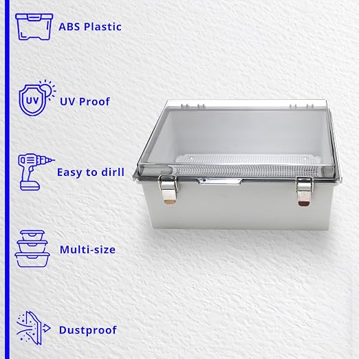 MAKERELE Outdoor Junction Box ABS Plastic Waterproof Universal Electrical - Image 5