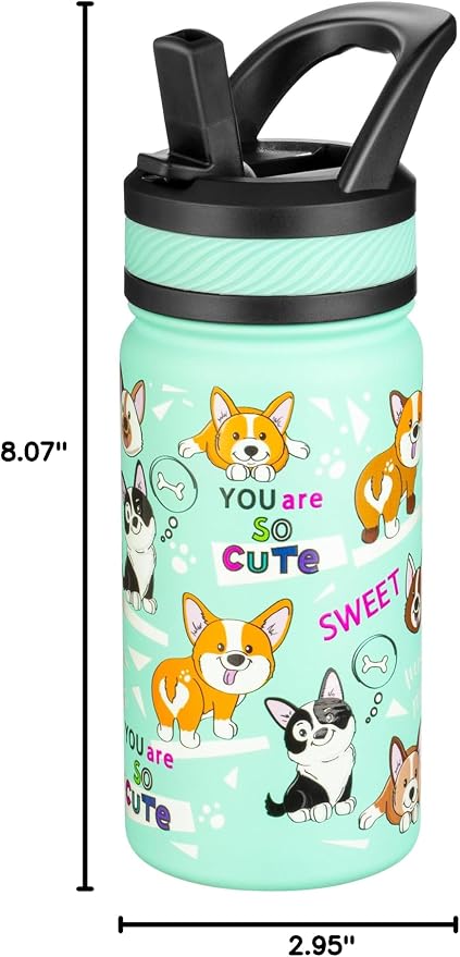 Fanhaw 14 Oz Kids Insulated Water Bottle - Image 7