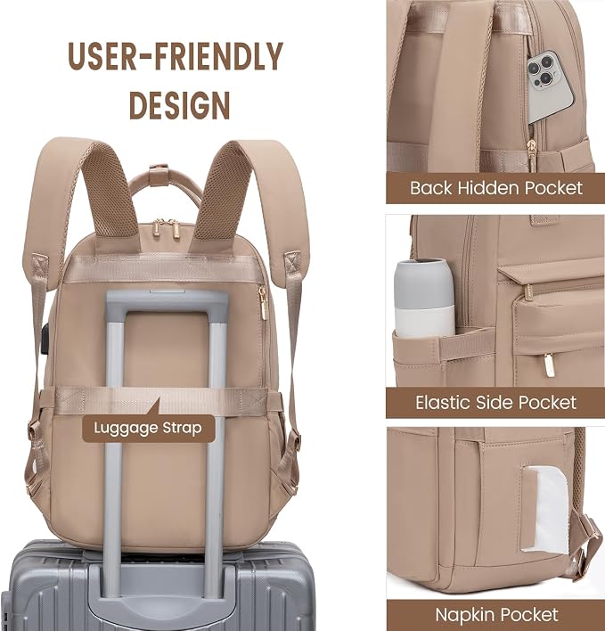 LOVEVOOK Laptop Backpack for Women 15.6 Inch Laptop Bag - Image 3