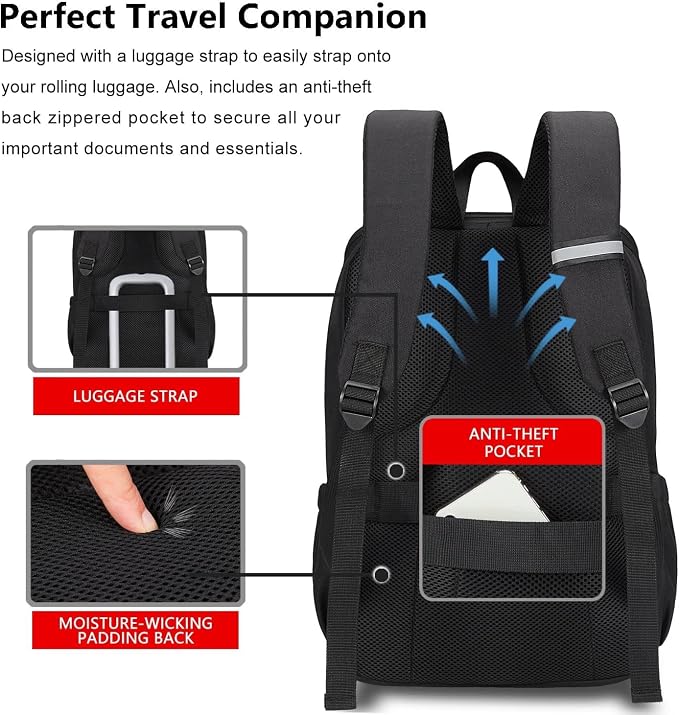 MAXTOP Deep Storage Laptop Backpack Business Anti-theft Backpacks College - Image 6