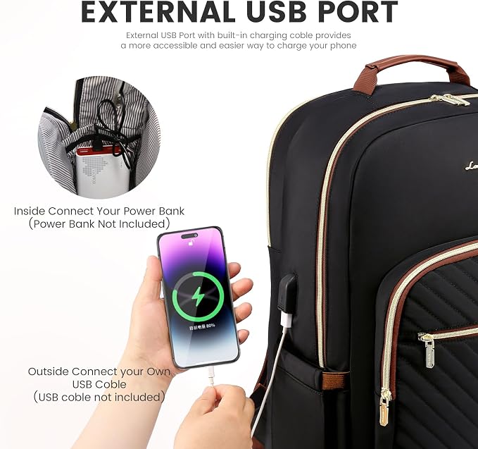 LOVEVOOK Laptop Backpack for Women 15.6 inch, Cute Womens Travel Backpack Purse - Image 5