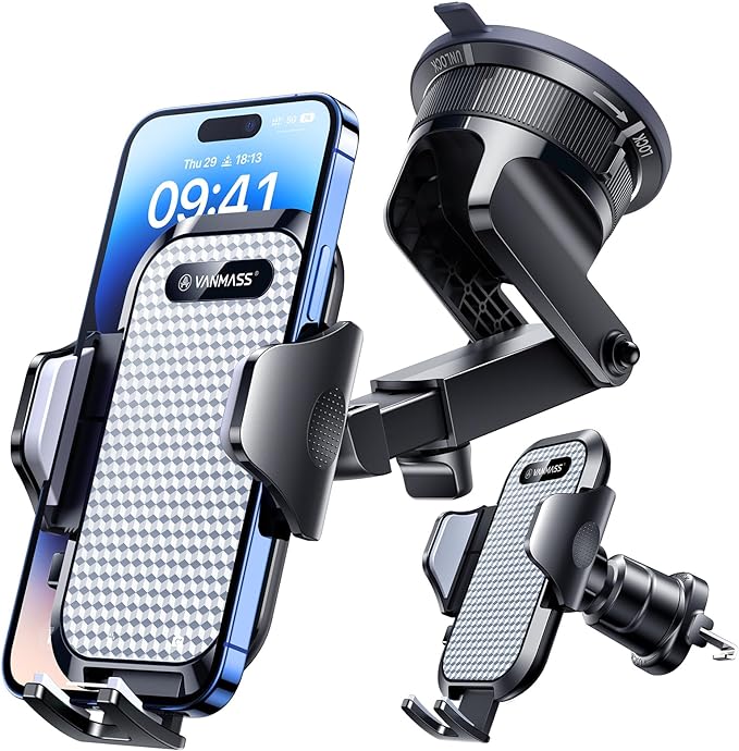 VANMASS Car Phone Holder Cell Phone Mount - Image 9
