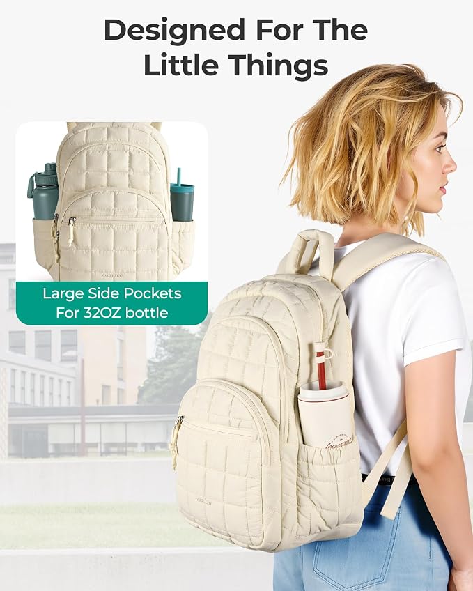 BAGSMART College Laptop Backpack, Travel Backpack - Image 4
