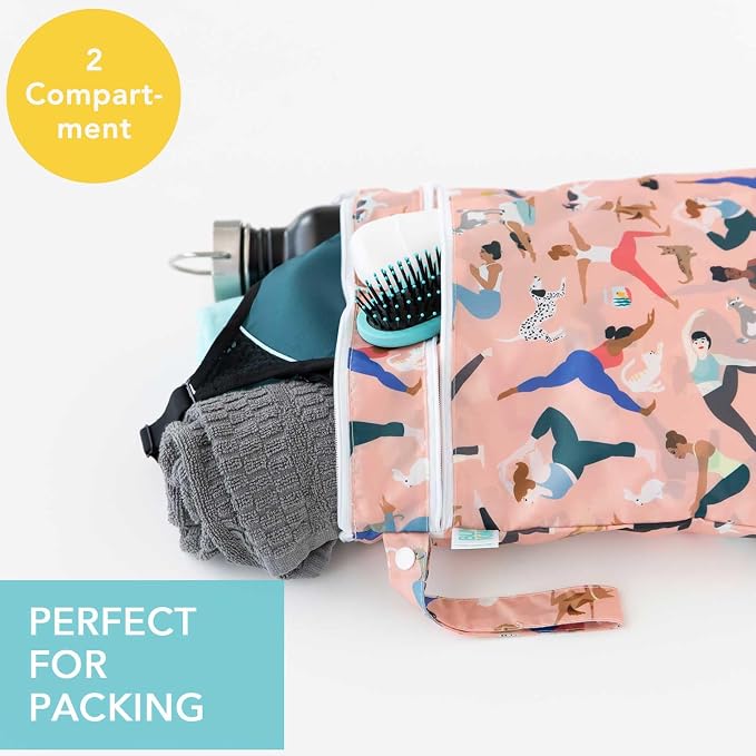 Bumkins Waterproof Wet Dry Bag for Baby, Swim Suit, Cloth Diapers, Pump Parts - Image 2