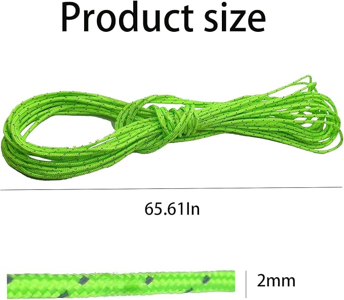Dyneema Reflective Rope -2mm 400kg Fracture Strain - Image 2