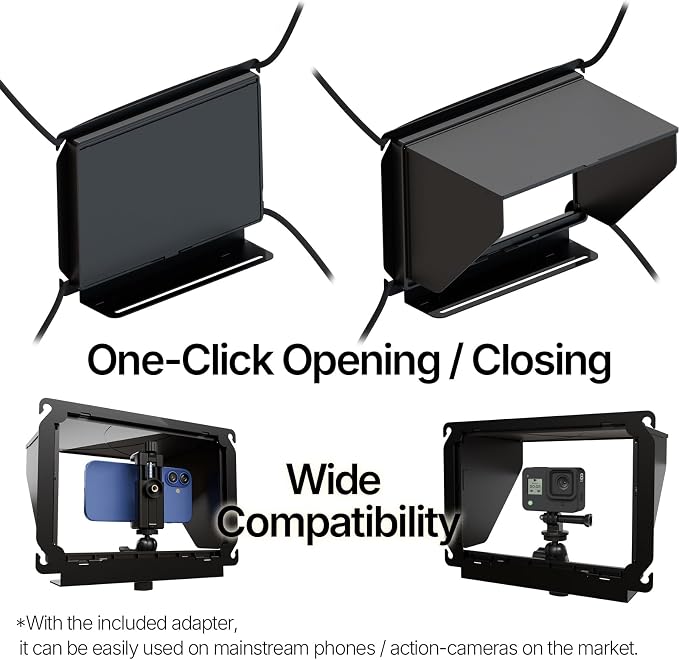 Cell Phone Fence Mount with Shade Game Recording Mounting Kit Compatible with - Image 4