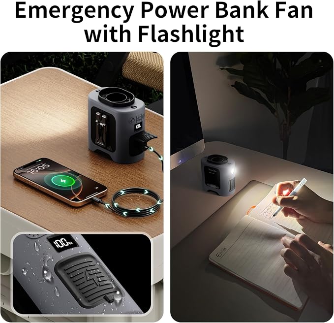 Socool 14500mAh Portable Waist Fan Clip on Belt 360 Rotation Wearable - Image 6