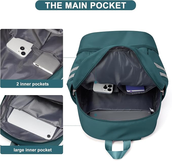 coofay Gym Backpack for Women Waterproof Backpack - Image 3