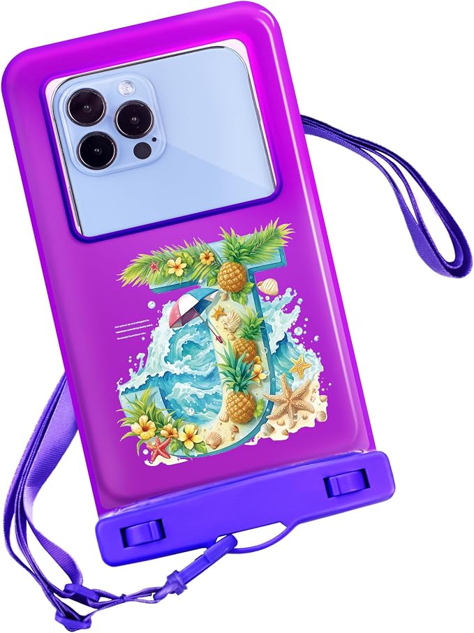 Personalized Initial Waterproof Phone Pouch Case by Unknown