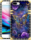 Compatible with iPhone 8 Plus 7 Plus Case, Glistening Golden Butterfly Vibrant by Unknown