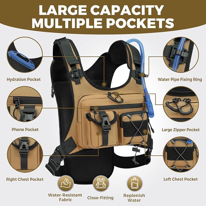 Criuage USA Original Patent Running Hydration Vest Backpack, Lightweight Chest - Image 2