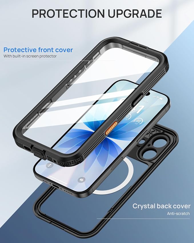 Lanhiem Magnetic for iPhone 17 Case, IP68 Waterproof Dustproof Case, Full Body - Image 6