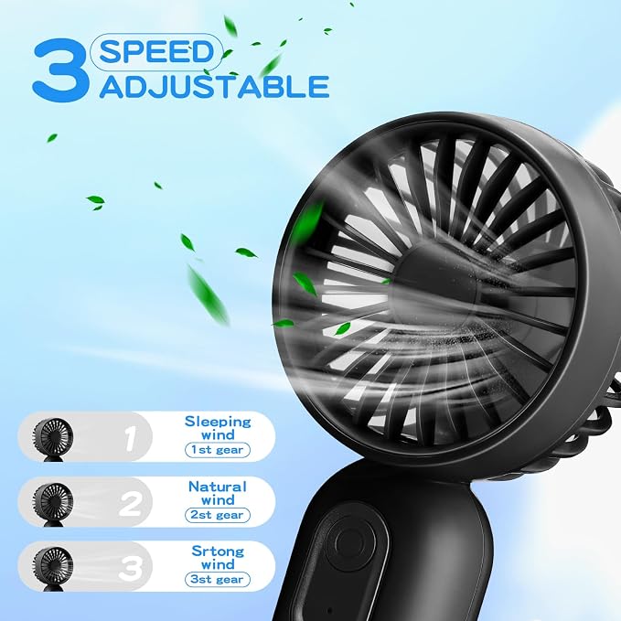 Rossesay 6 Pcs Mini Portable Fan Bulk Cute Handheld Lightweight Small Little - Image 4