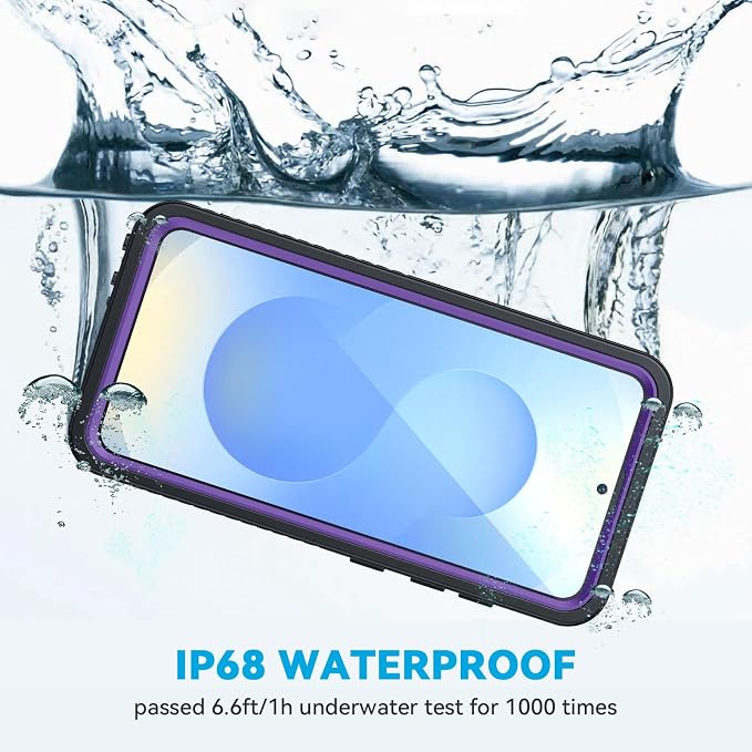 Lanhiem for Samsung Galaxy S25 Case, IP68 Waterproof Dustproof, Built-in Screen - Image 2