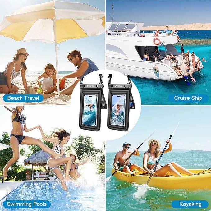 Floating Waterproof Phone Pouch 2 Pack, IPX8 Double Space Waterproof Phone Case - Image 7