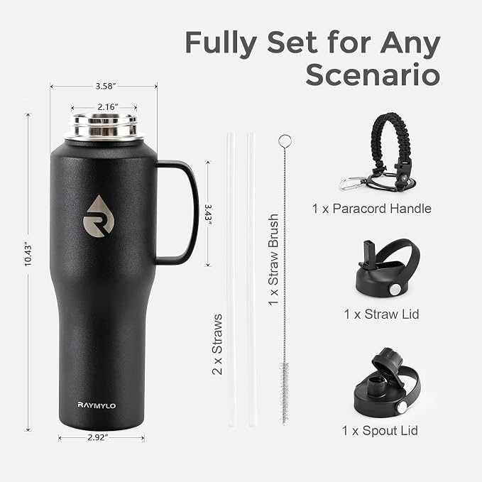 RAYMYLO 32oz Stainless Steel Water Bottle, Triple Wall Vacuum Insulated Water - Image 7