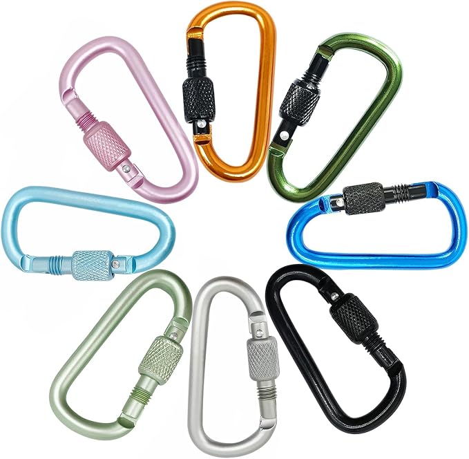 YUCHIYA 8 Pack D-Shape Carabiner Clasp - Image 7