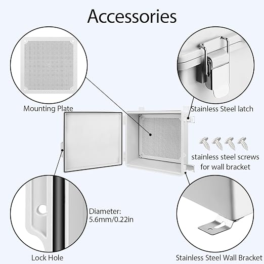 LeMotech Electrical Box, IP67 Waterproof Hinged Cover Stainless Steel Latch - Image 4