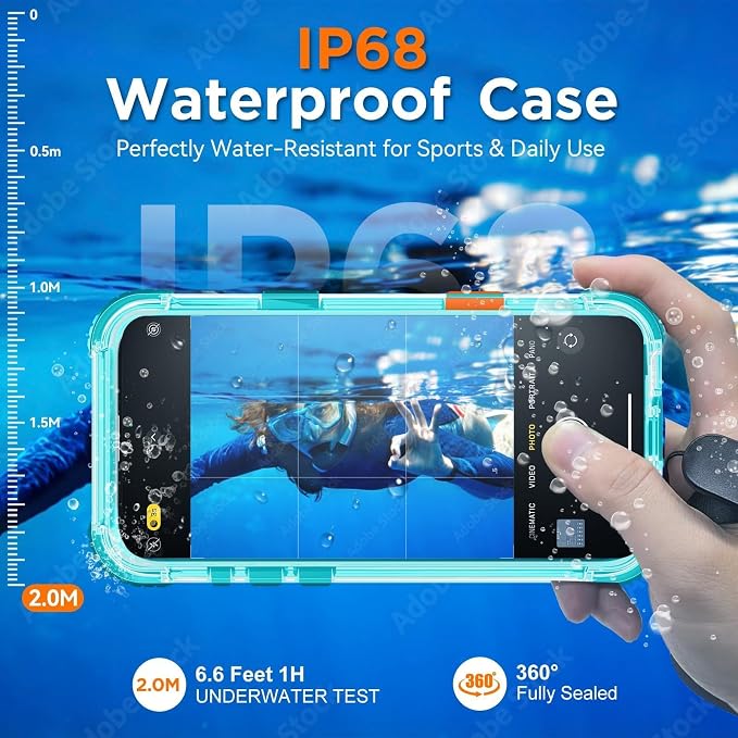WIFORT for iPhone 16 Plus Waterproof Case, Fit for Magsafe Full Body Magnetic - Image 3