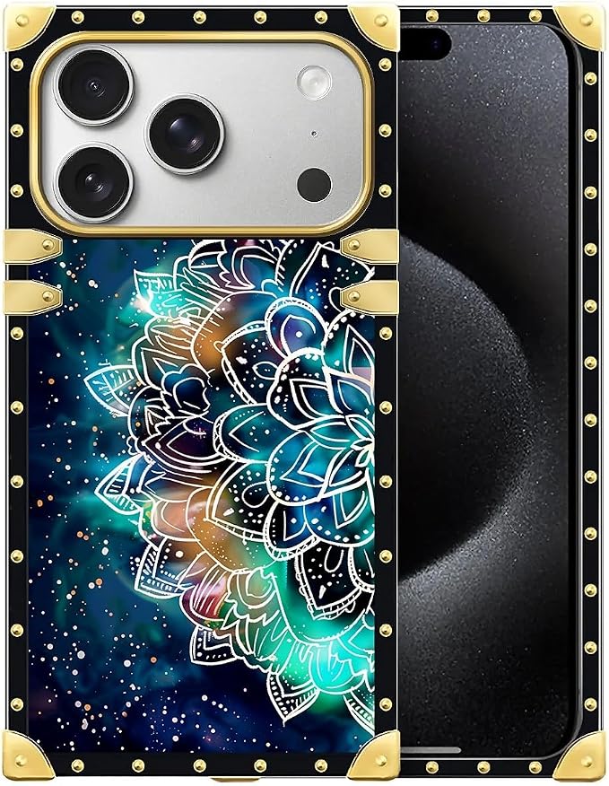 for iPhone 17 Pro Case Luxury Golden Decoration by Unknown