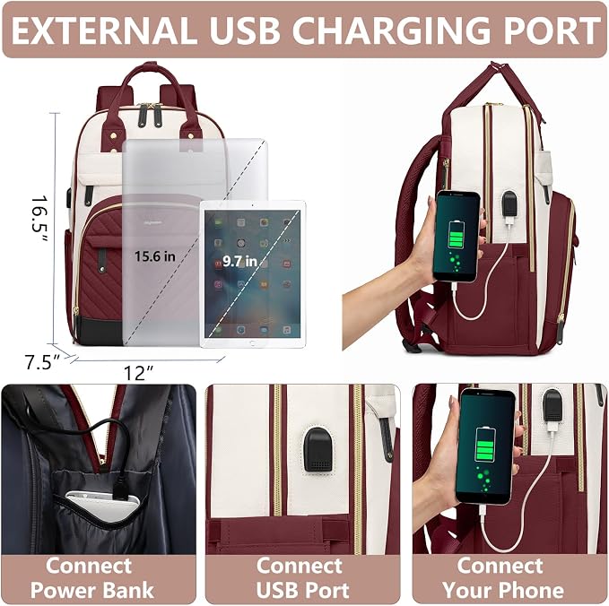 Laptop Backpack for Women Work Bag - Image 4
