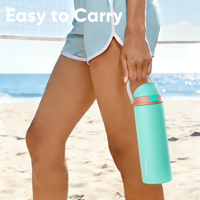 Insulated Water Bottle with Straw - Image 2