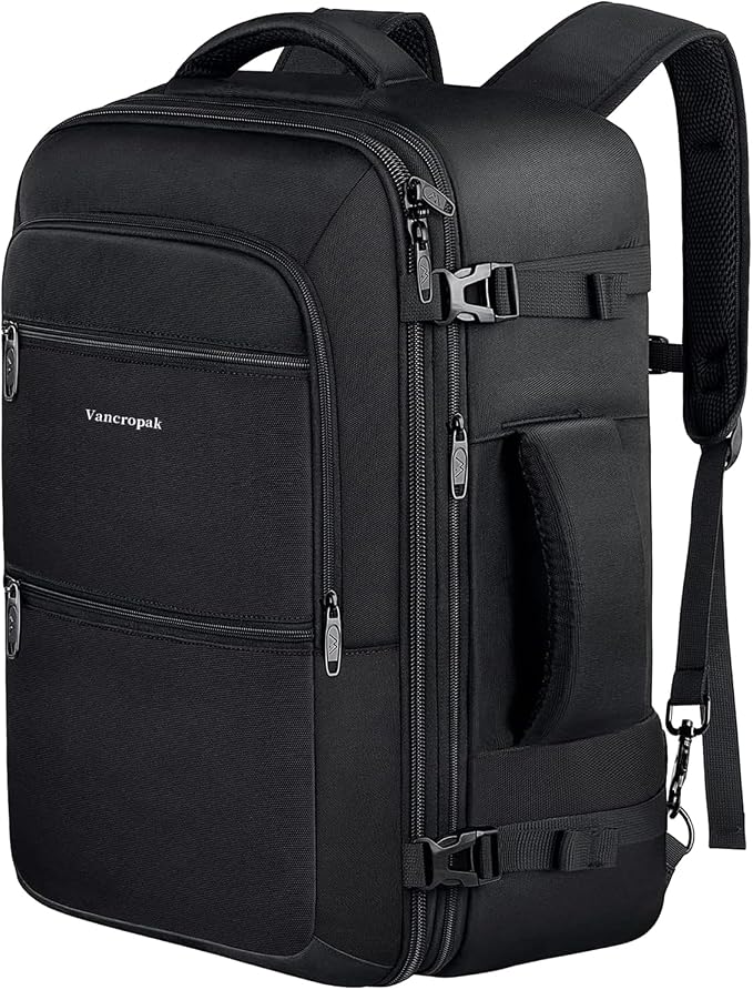 Vancropak Carry On Backpack, 45L Expandable Extra Large Travel Backpack by Vancropak