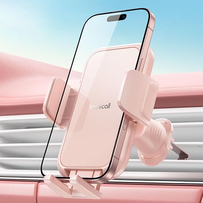 Lamicall 2026 Wider Clamp & Metal Hook Car Phone Holder Vent Phone Holders by Lamicall