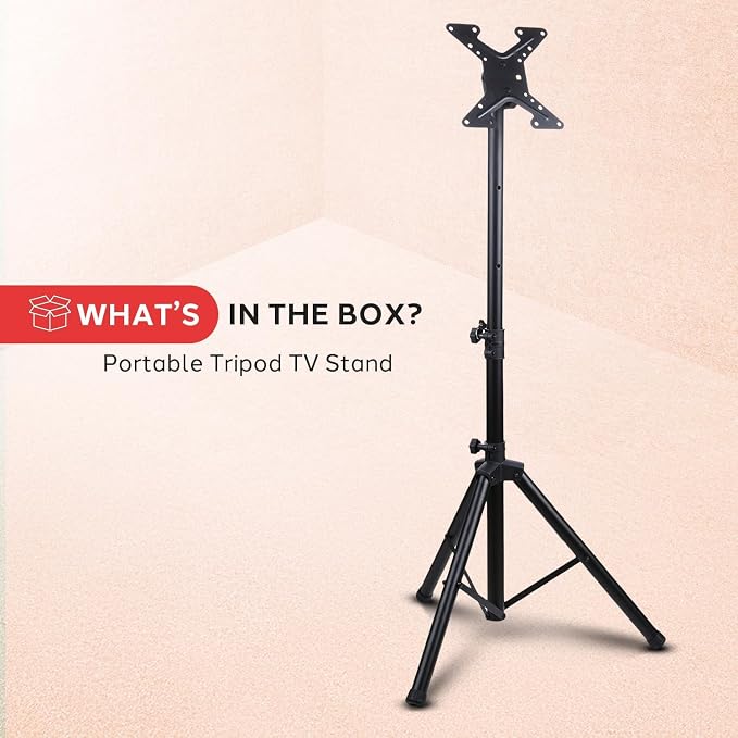 Pyle Premium LCD Flat Panel TV Tripod Stand, Portable & Foldable TV Mount - Image 8