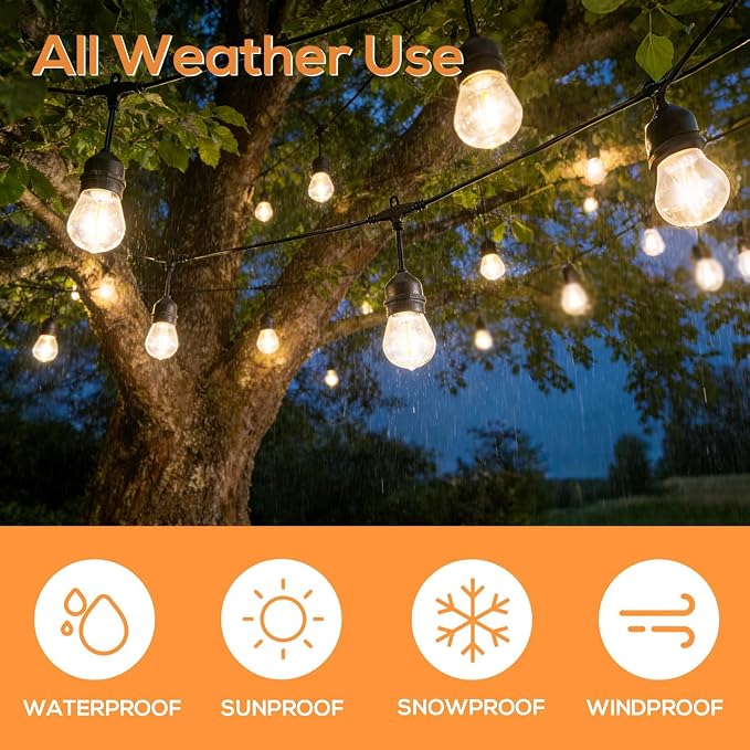 SUNTHIN 105FT Outdoor String Light - Image 3