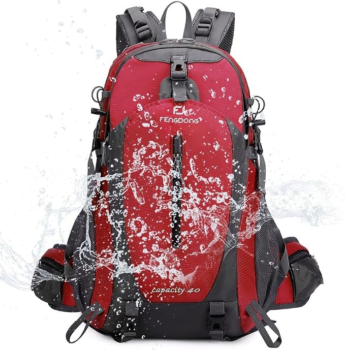 FENGDONG 40L Waterproof Lightweight Hiking, Travel Backpack - Image 5