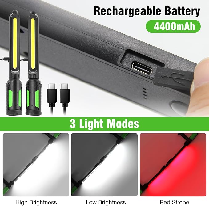 SYLSTAR Work Light for Mechanic, 2400LM LED, 4400mAh Rechargeable, Underhood - Image 5