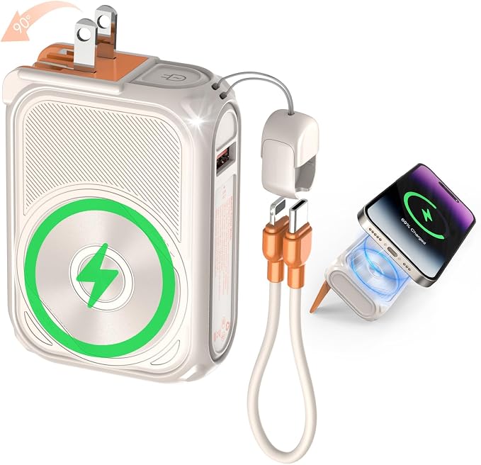 SEANCHEER P05 Portable Charger, Magnetic Power Bank, Small Wireless PowerBank by SEANCHEER