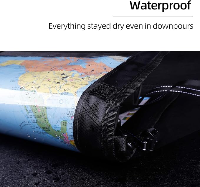 KOSIBATE Map Case, Waterproof Military Hiking Map Pouch Holder - Image 3