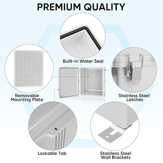 TICONN Outdoor Electrical Box Waterproof, Junction Box IP67 ABS Plastic - Image 5