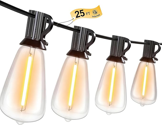 25FT Outdoor String Lights, Waterproof Patio Lights by Outdoorlights