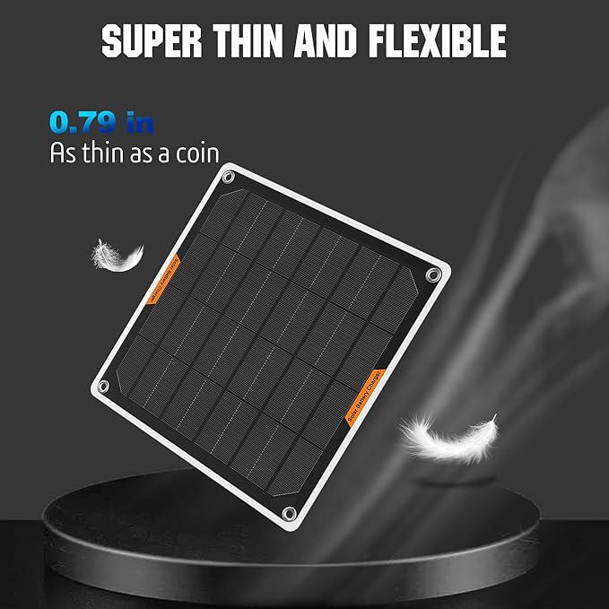 OYMSAE 12V Solar Battery Charger ，5W Waterproof Solar Battery Maintainer - Image 4