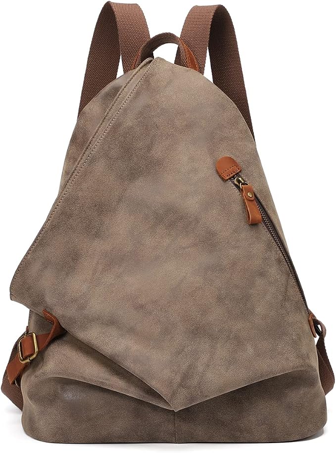 KL928 PU Leather Vintage Backpack – Large Casual Daypack Outdoor Travel by KL928