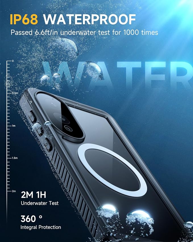Lanhiem Magnetic for Samsung Galaxy S25 Edge Phone Case, IP68 Waterproof - Image 2