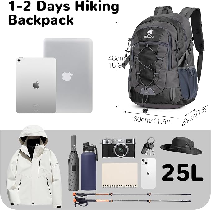 25L Small Hiking Backpack with Chest Strap - Image 2