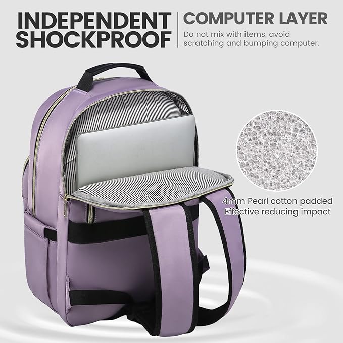 LOVEVOOK Laptop Backpack for Women 17.3 inch, Cute Womens Travel Backpack Purse - Image 3