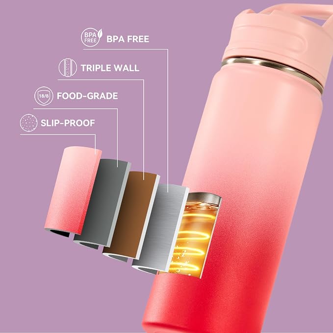 Fijinhom 24oz Insulated Stainless Steel Water Bottle - Image 6