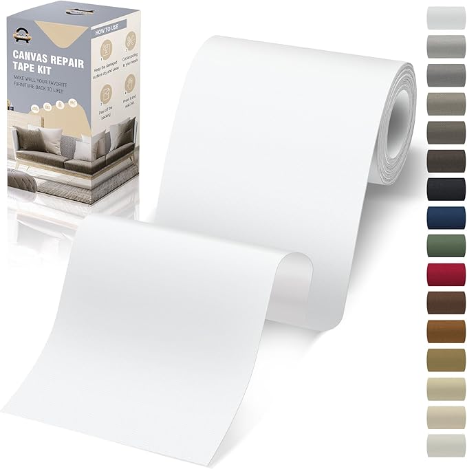 OAZ 4 x 79 inch Canvas Repair Patches Canvas Fabric Patch Self-Adhesive Canvas by OAZ