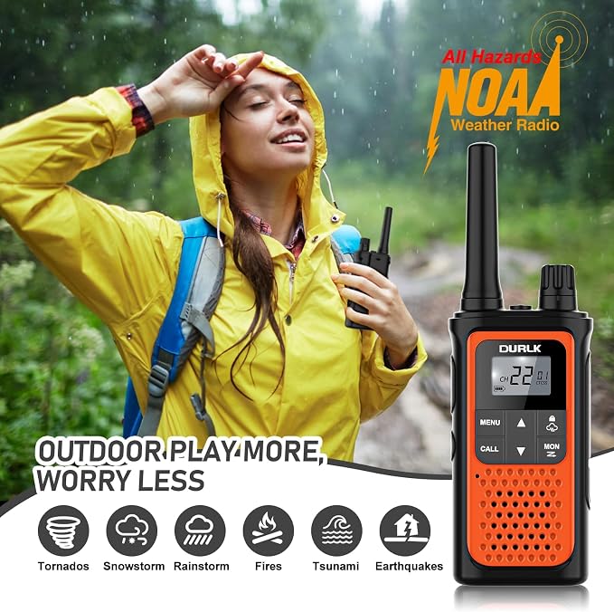 Rechargeable Walkie Talkies Long Range, 4 Pack Walkie Talkies - Image 4
