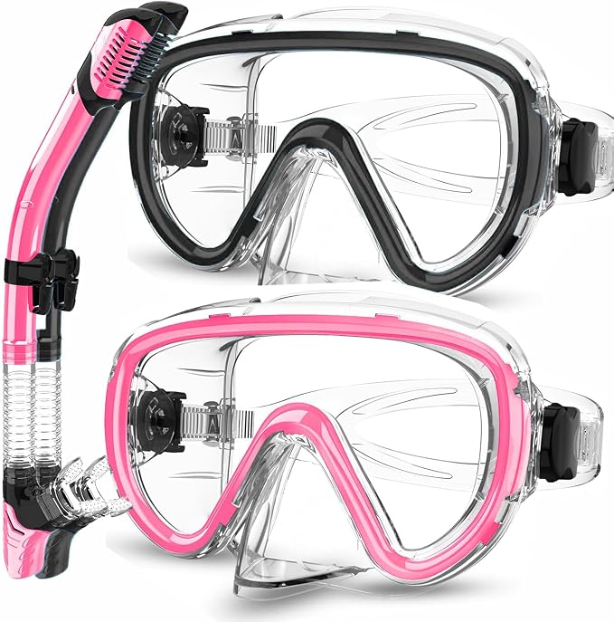 Bairuifu 2-Pack Snorkel Gear for Adults | Enhanced Anti-Fog & Anti-Leak by BAIRUIFU