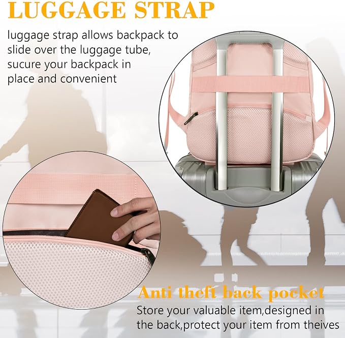 MATEIN 15.6 inch Laptop Backpack, Cute Slim Computer Travel Backpack, Carry On - Image 7