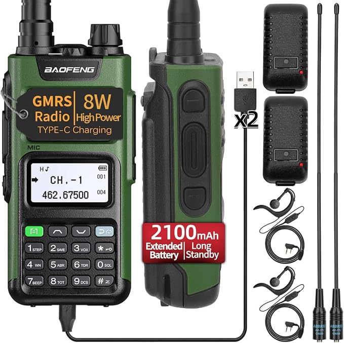 BAOFENG GM-15 Pro GMRS Radio 8W NOAA Weather Receiver Radio, GMRS Repeater by Unknown